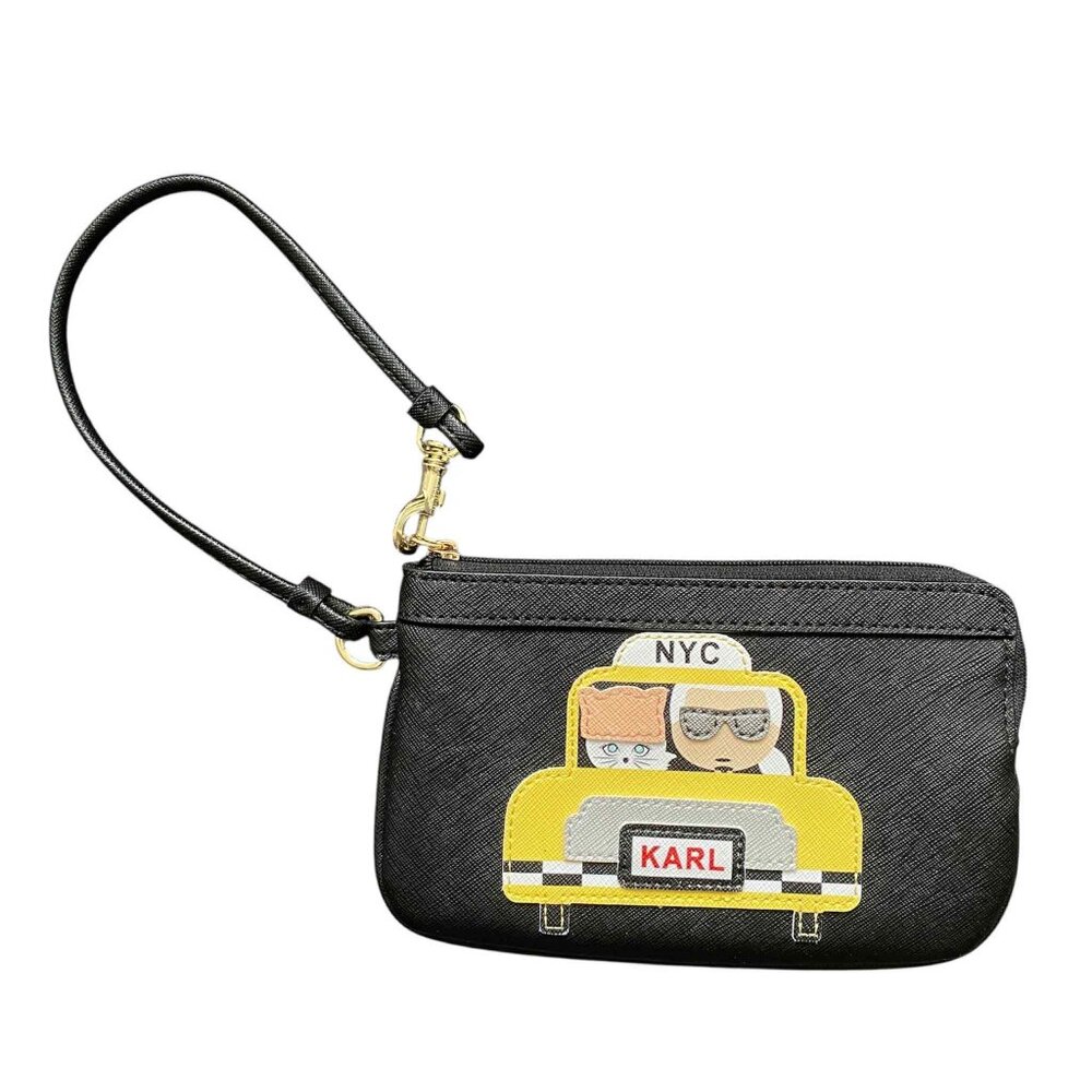 Karl Lagerfeld Paris Taxi Cab Wristlet Purse